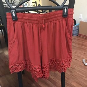 Dark orange shorts